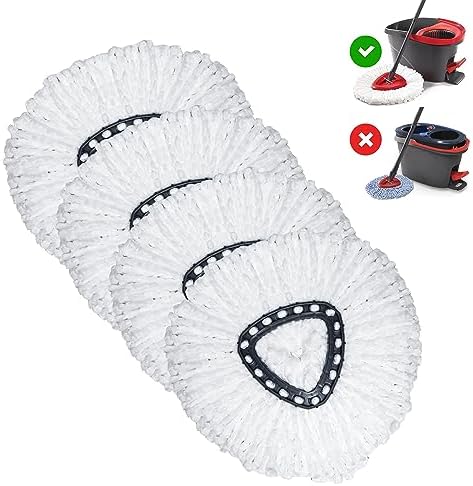 BRENSTEN Spin Mop Refill Heads 4-Pack