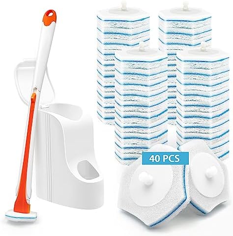 JEHONN Toilet Bowl Cleaner Wand with 40 Refills