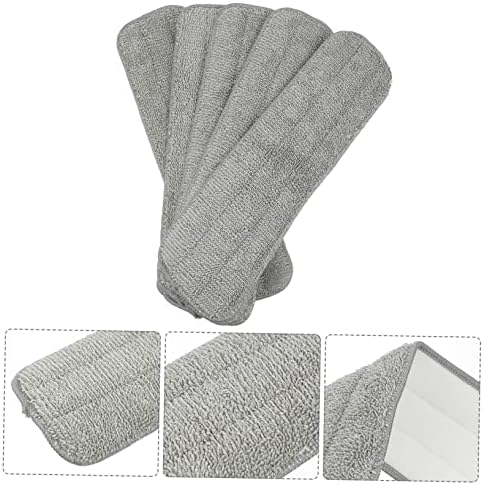 Ipetboom 5pcs Microfiber Mop Pads Reusable Floor Cleaning Heads 1