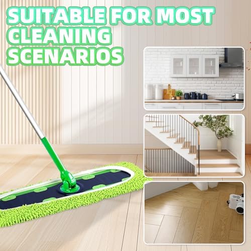 Nicemiya 4 Pack Reusable X-Large Mop Pads for Swiffer Sweeper XL