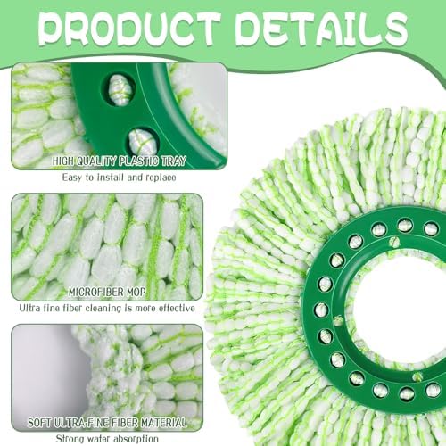 8 Pack Mop Head Replacement for Libman Tornado Spin Mop