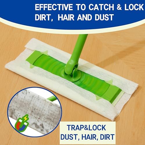 Peachicha Dry Sweeping Cloths Refills for Swiffer 80 Count Pack