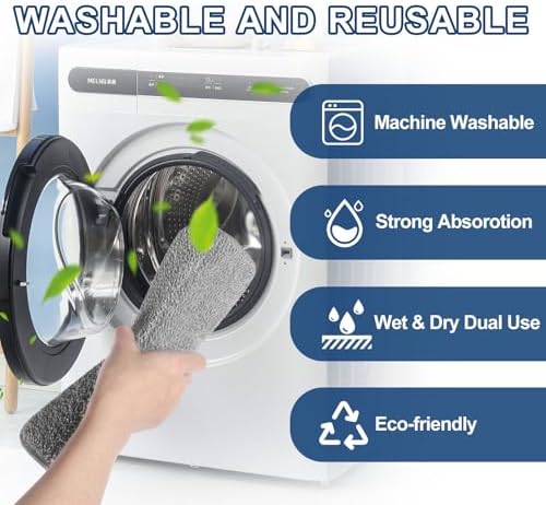 Yicotira Microfiber Steam Mop Pads - 4 Pack Reusable for Seyola FEPPO