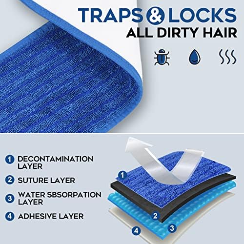 L Luke Supply Matthew 18 Microfiber Mop Pads 36 Pcs Reusable Blue