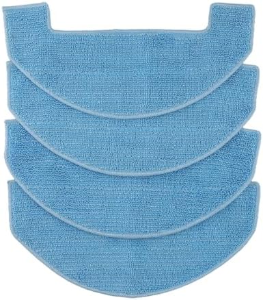 CRIDENG 4Pc Microfiber Mop Cloth Kit for Mova E10 Robot Vacuum
