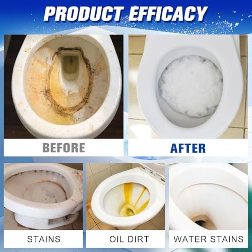 Iaolose 2PCS Toilet Cleaner with Deep Cleaning Powder