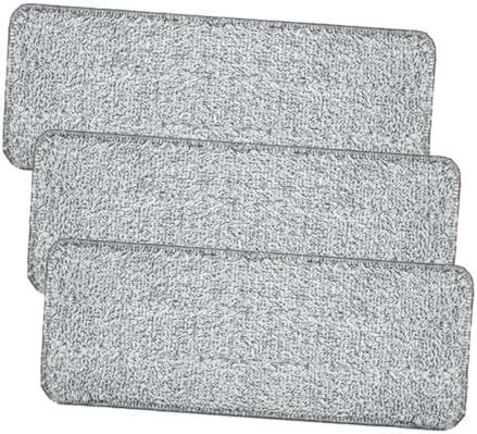 3PCS Reusable Flat Mop Pads for Smooth Floor Cleaning