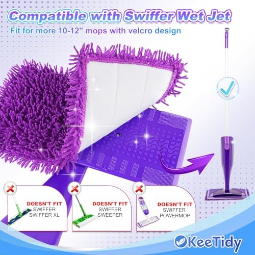 KeeTidy Wet Jet Pads 3 Pack for Swiffer WetJet