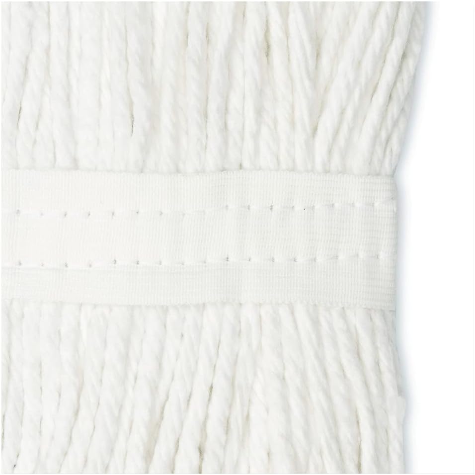 Boardwalk BWK2016CEA 16 Cut-End Cotton Wet Mop Head - White 1