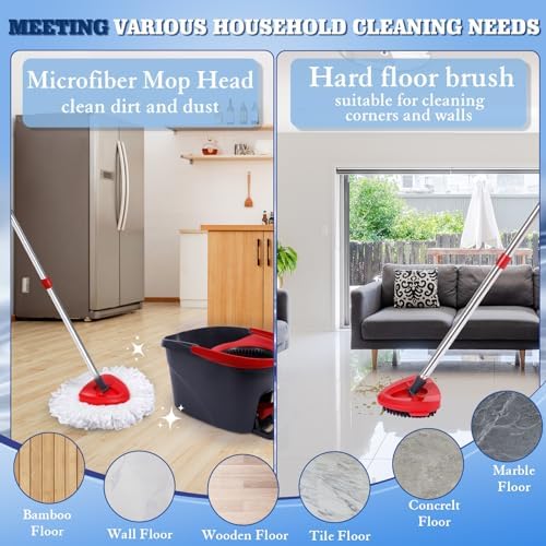 6 Pack Mop Replacement Heads for Oceda EasyWring 1-Tank System