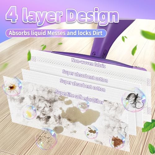 Hofosi 40 Count Wet Jet Mop Pad Refills
