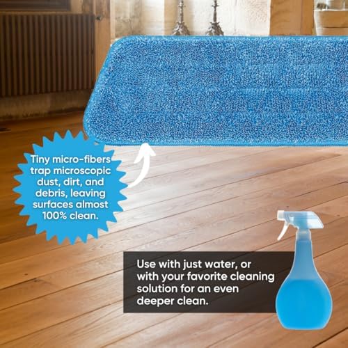 3 Pack Cinch Mop Replacement Heads with Microfiber Pads
