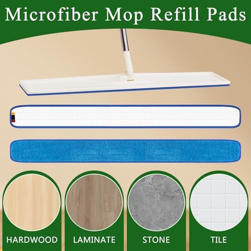 LOYIM 3 Pcs 48 Inch Microfiber Mop Refill Pads