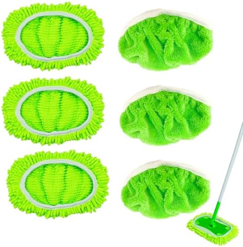 6 Pack Reusable Microfiber Mop Pads for Swiffer Sweeper 1