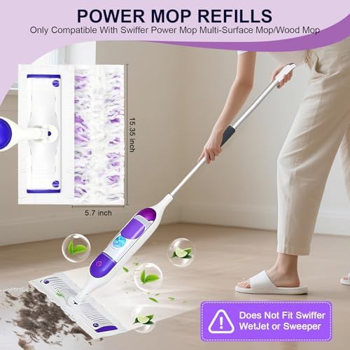 Nyywth 32 Count Swiffer Power Mop Refill Pads
