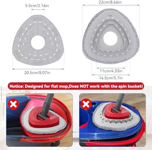 Sgizoku Spin Mop Refill for Vileda and Ocedar Systems