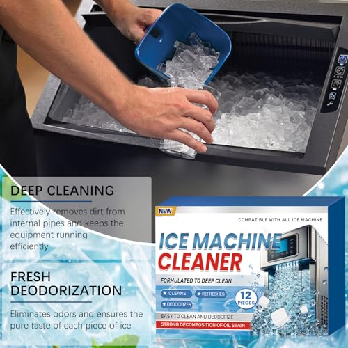 iaredon Ice Maker Descaler Cleaner Tablets 12 Count for All Ice Machines