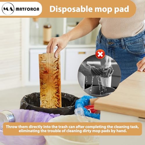 MATFORCA 10 Pack Power Mop Refills Multi-Surface Replacement Pads