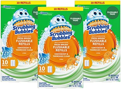 Scrubbing Bubbles Fresh Brush Flushable Refills - Citrus Scent 10 Count