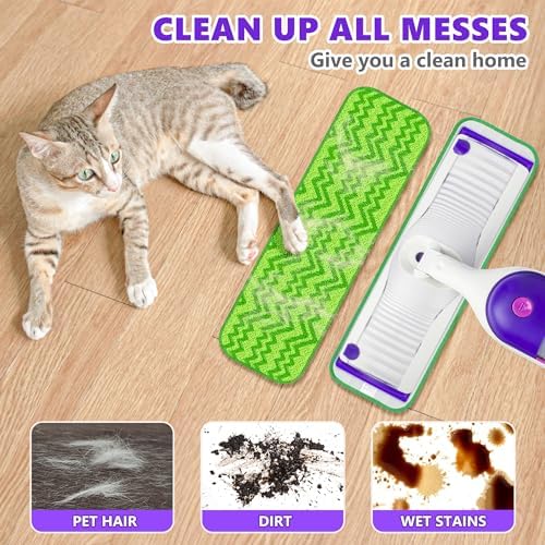 ENSPOWAY Reusable Mop Pads 6-Pack for Swiffer PowerMop