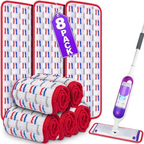 8 Pack Reusable Mop Pads for Swiffer PowerMop Spray Mops