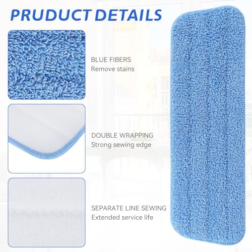 BeiLan Replacement Microfiber Mop Pad 10 Pack 18 17