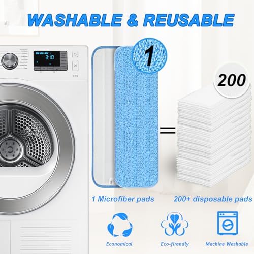 5 Pack Reusable Mop Pads for Swiffer PowerMop