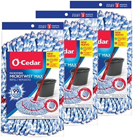 O-Cedar MicroTwist MAX Microfiber Refill Pack of 3