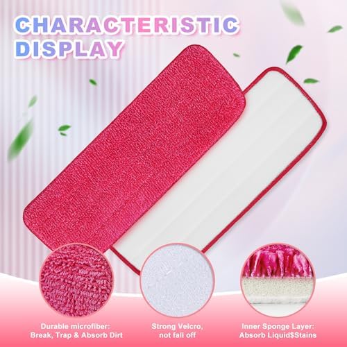 46 Pack Microfiber Mop Pads for Rubbermaid Reveal Spray Mop