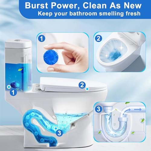 Msvvko Toilet Cleaner Tablets 40 Pcs Septic Safe