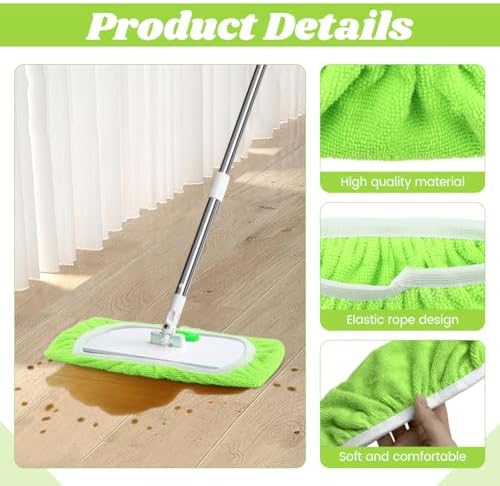 4-Pack Reusable Microfiber Mop Pads for Swiffer Sweeper