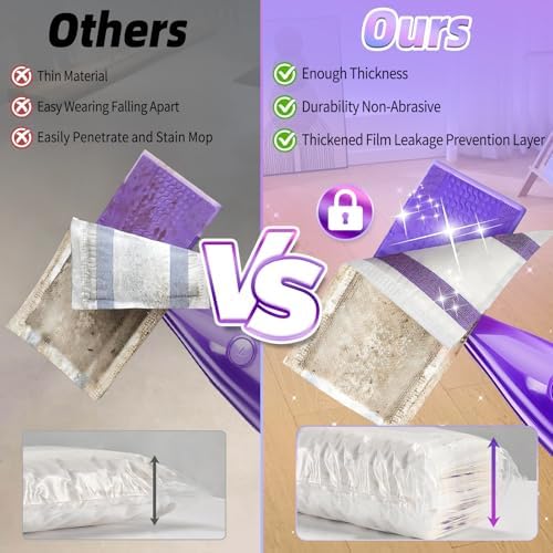 Hofosi 40 Count Wet Jet Mop Pad Refills