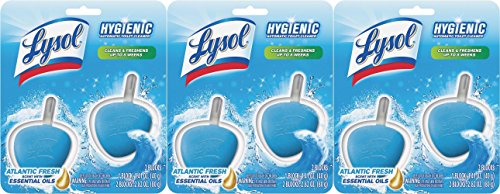 Lysol Hygienic Toilet Bowl Cleaner Atlantic Fresh 2 ct Pack of 3