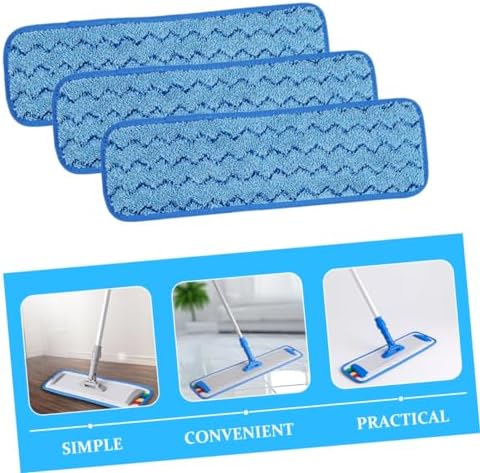 3pcs Mop Pads Replacement Microfiber for Wet Dry Cleaning