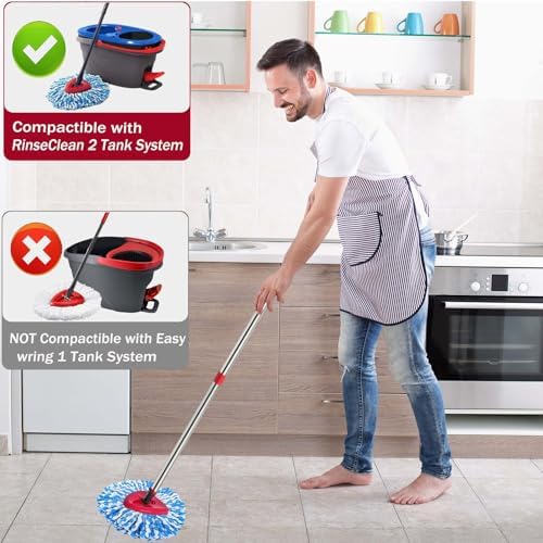 Fazlynyi Spin Mop Replacement Heads 2-Tank System