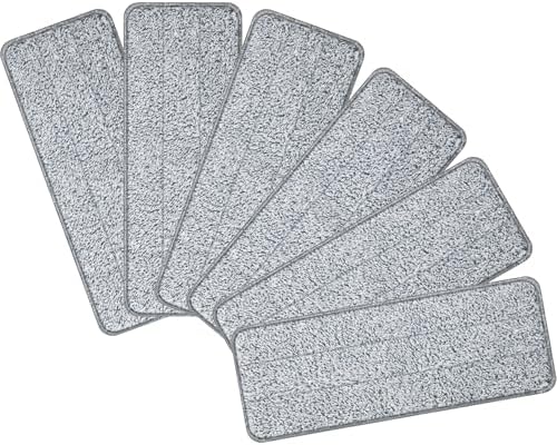 Aifacay 13 Inch Reusable Microfiber Mop Pads - 6 Pack
