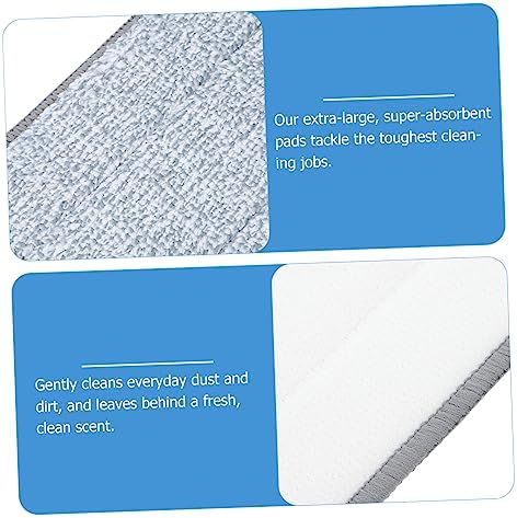 2 Pack Minkissy Mop Pads Wet Dry Cleaning Reusable Floor Mop Heads
