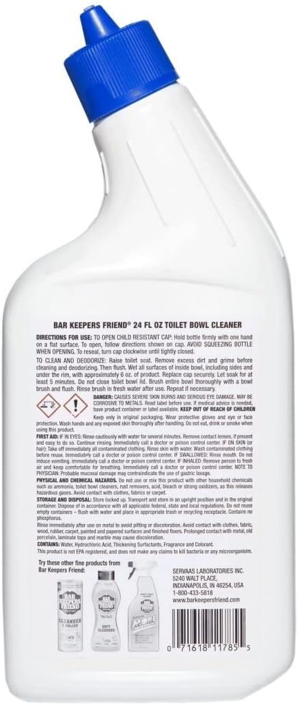 Bar Keepers Friend Toilet Bowl Cleaner - 24 fl oz Extra Thick Formula