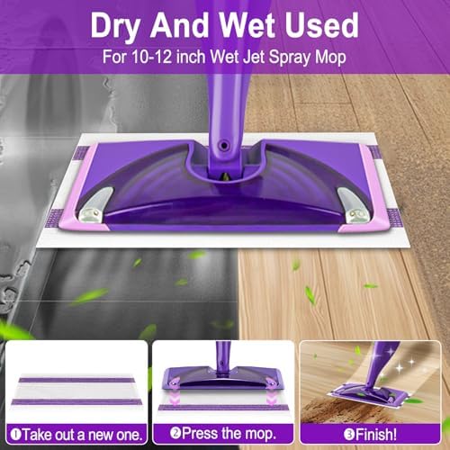 20 Count Kusroie Wet Jet Pads Refill for Multi Surface Cleaning