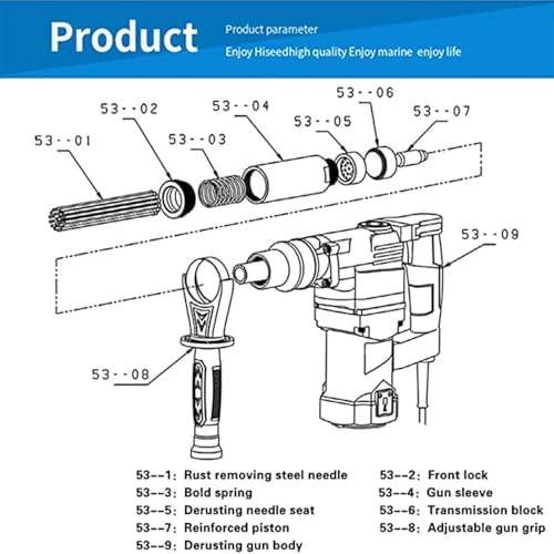 MAIMAILE 1100W Handheld Electric Rust Remover