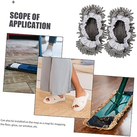 Microfiber Mop Slippers 2 Pairs for Home Cleaning