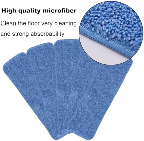 10 Pack 18 Microfiber Spray Mop Replacement Heads - Blue