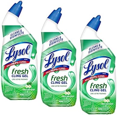 Lysol Cling Gel Toilet Bowl Cleaner 24 Ounce Pack of 3