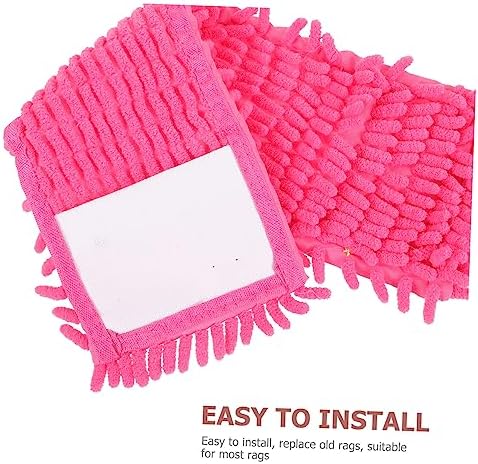 2Pcs Red Mop Cloth Replacement for Home Cleaning
