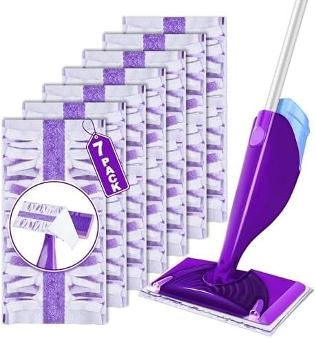 FORSPEEDER 7-Pack Mopping Pads Refills for Swiffer WetJet