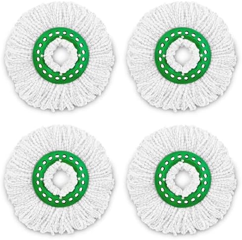 Libman Tornado Spin Mop Refills - Case of 4 Microfiber Green White