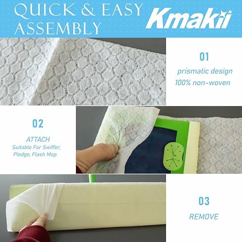 KMAKII X-Large Dry Sweeping Cloths 100 Pcs Pack