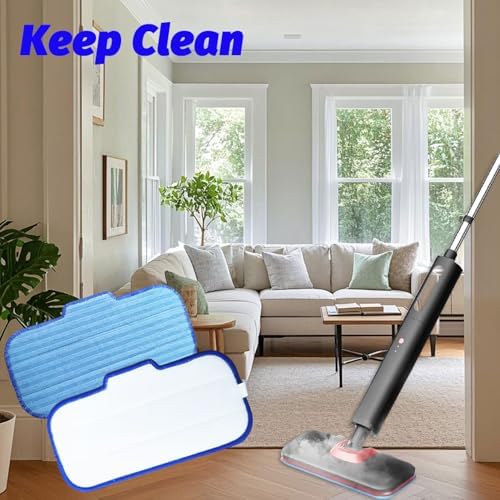 4 Pack Steam Mop Pads Replacement for Newbealer NC603C NC602N 1
