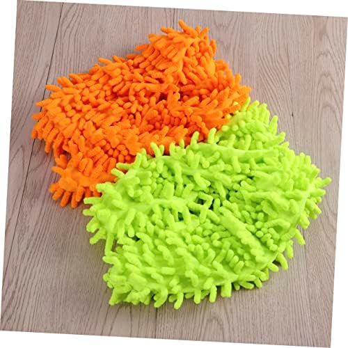 CALLARON Mop Caps Chenille Dust Mop Slippers 4 Pcs