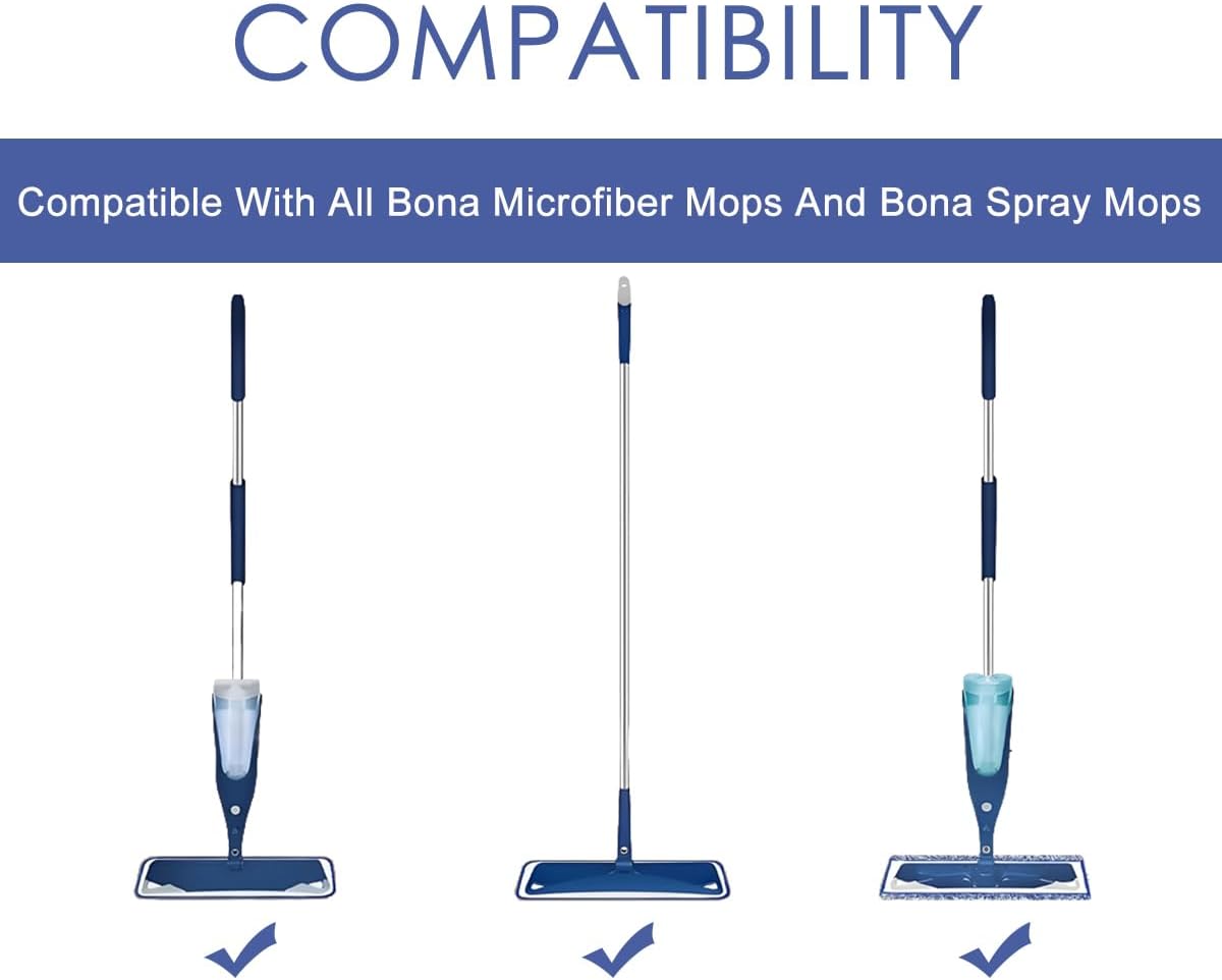 Diteje 5 Pack Washable Mop Pads for Bona Replacement